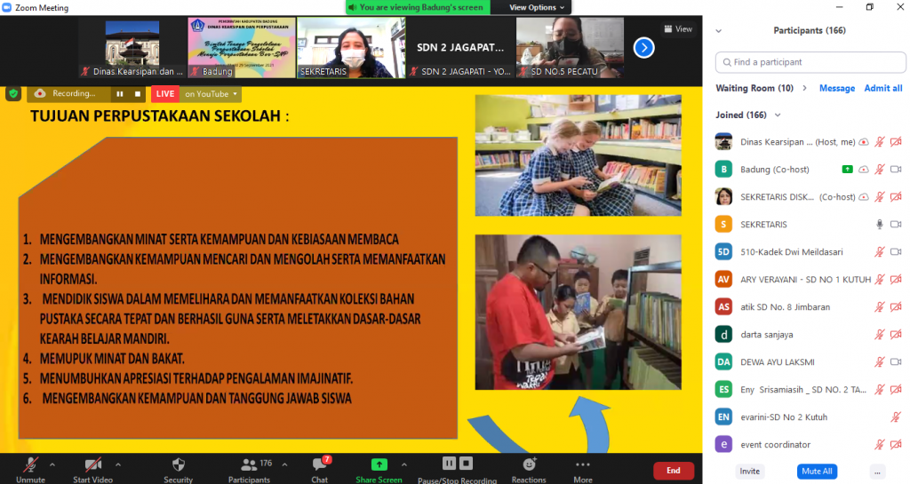 Bimbingan Teknis Pengelola Perpustakaan Dalam Rangka Peningkatan Pengetahuan dan Keterampilan Pengelola Perpustakaan Sekolah